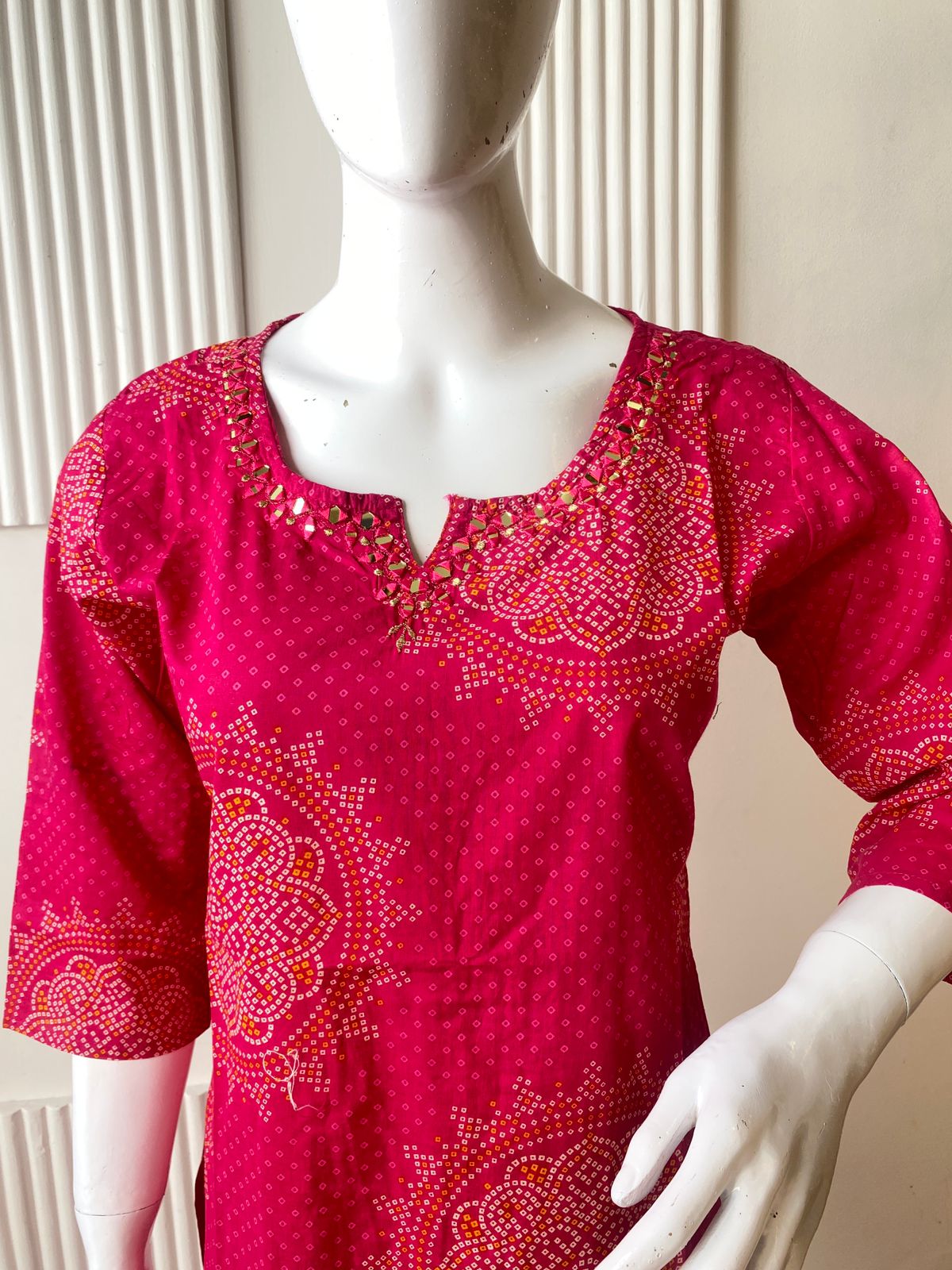 Elegant Printed Mal Mal Cotton Kurti Set - Image 3