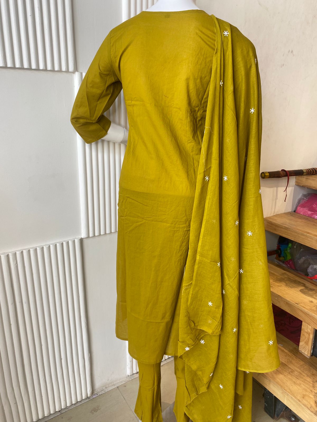 Olive Bloom Floral Print Kurti Set