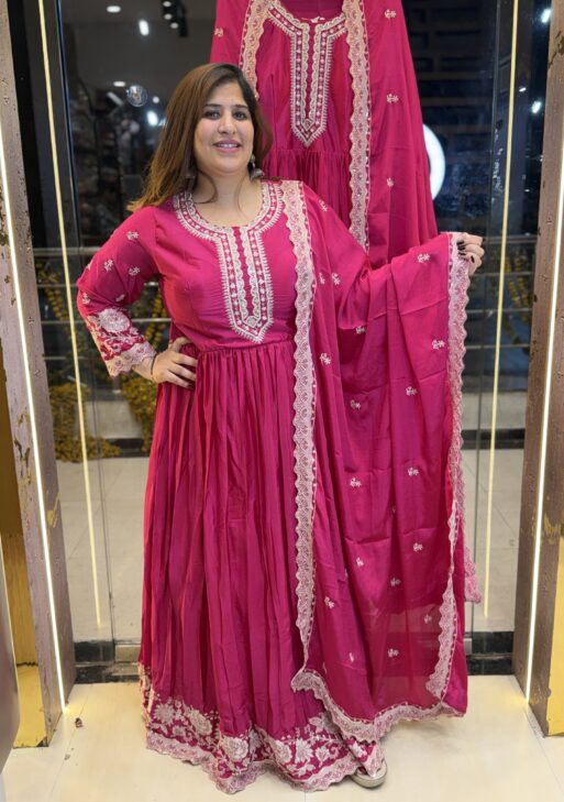 Trending Women Anarkali Gown With Dupatta