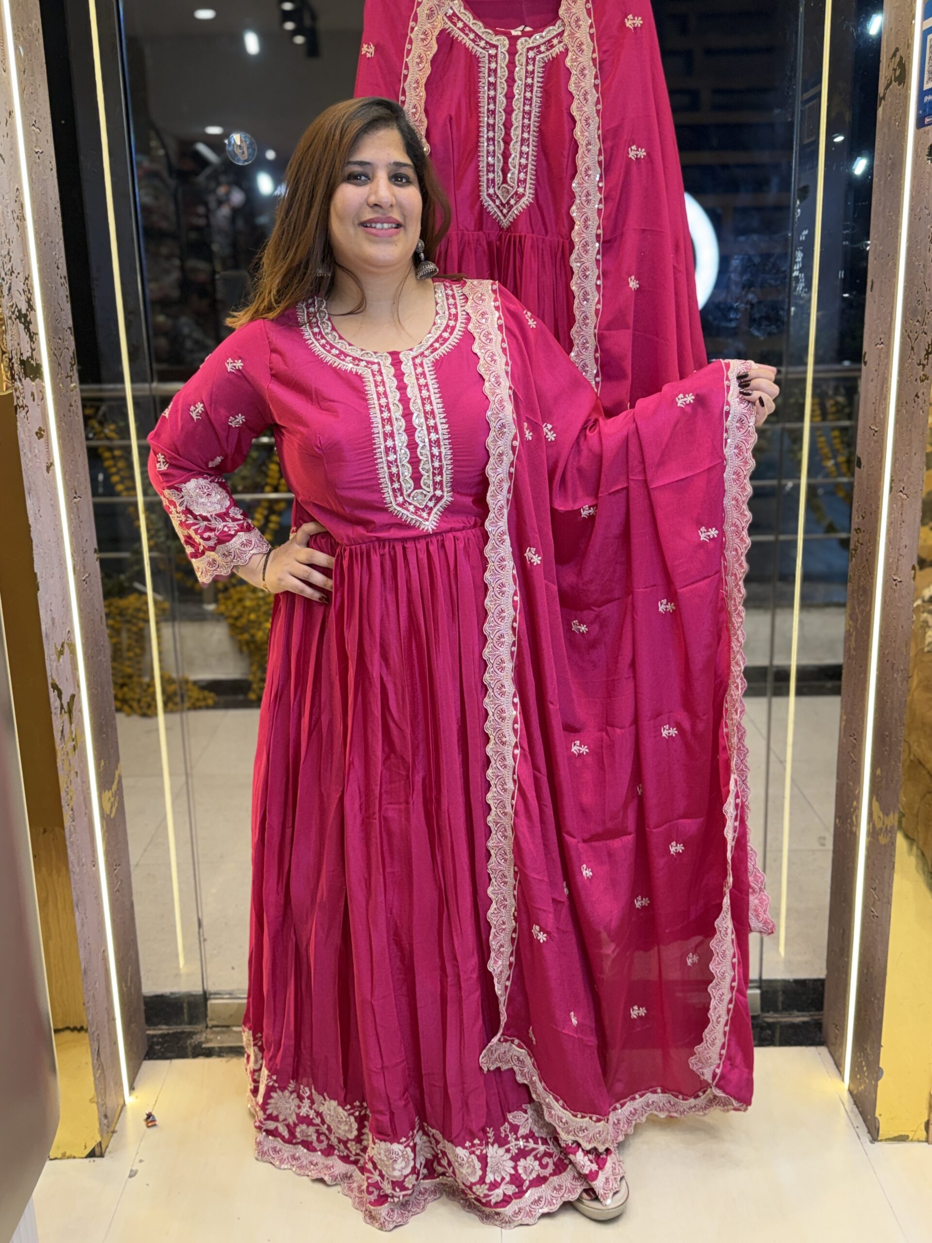 Trending Women Anarkali Gown With Dupatta