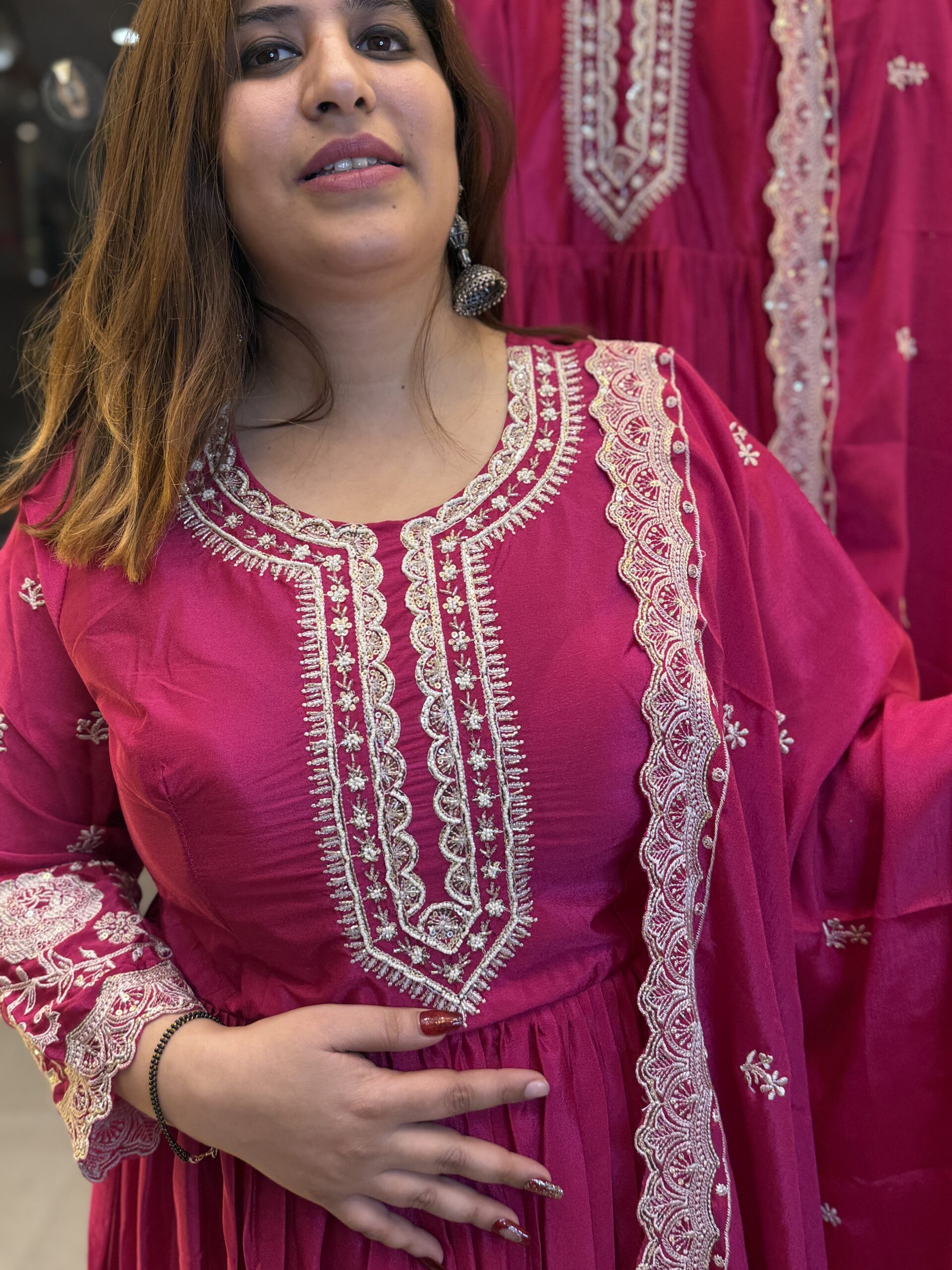 Trending Women Anarkali Gown With Dupatta