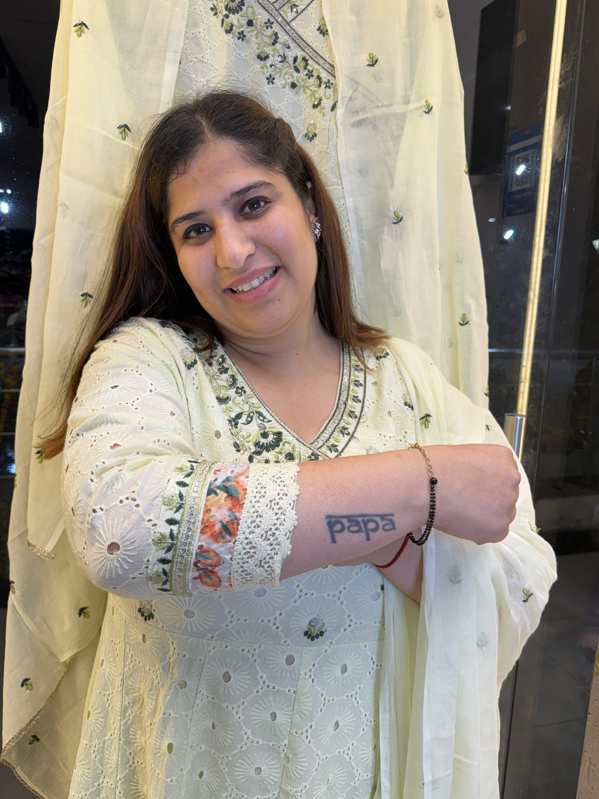 Pure Mull-Mull Cottan Pista Green Anarkali Kurti Set With Paints & Dupatta (24) - Image 2