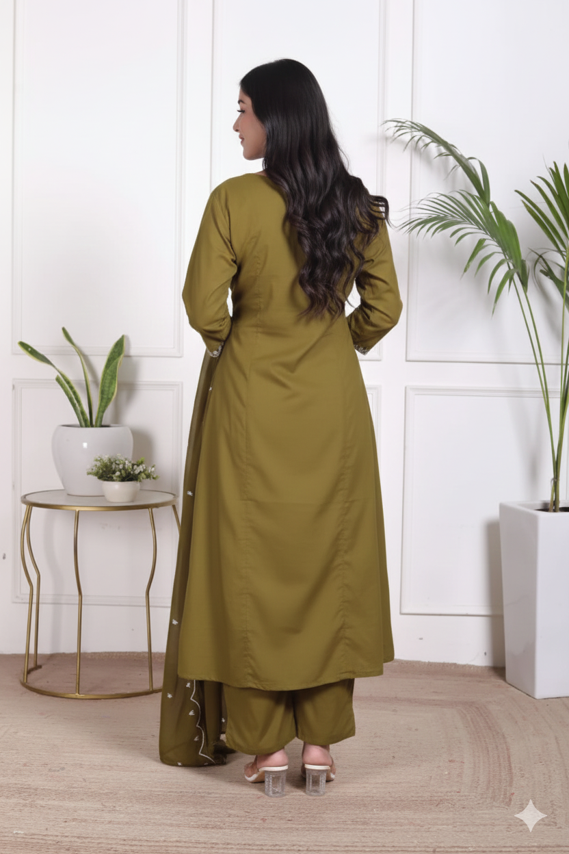 Pure Cotton Kurti Paints Set 3Piece (78) - Image 3