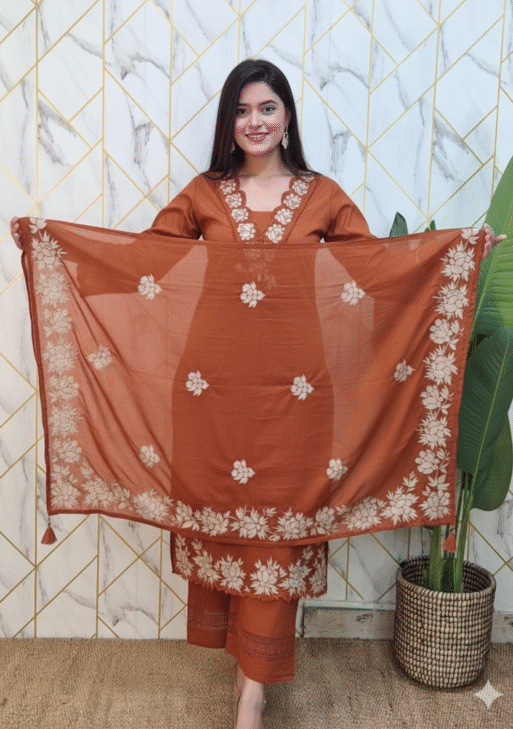 Pure Cotton Kurti Paints Set 3Piece (77)