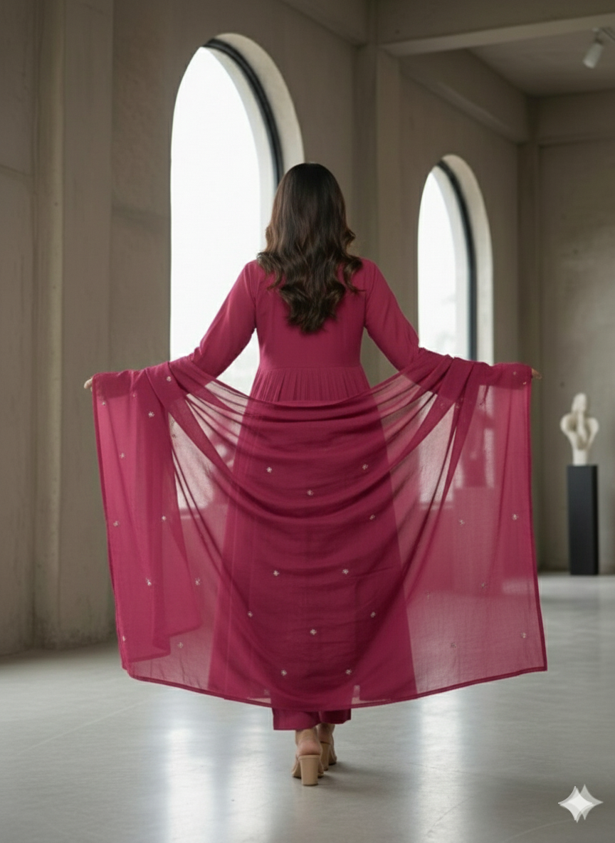 Pure Cotton Kurti Paints Set 3Piece (79) - Image 2