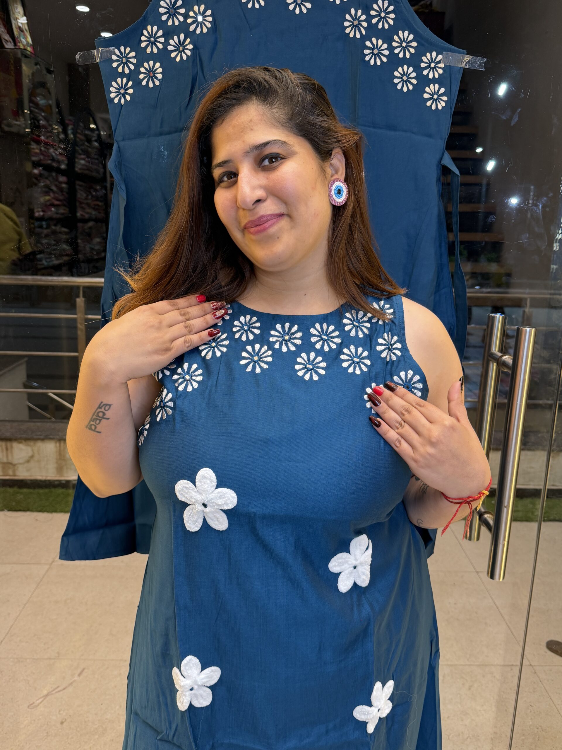 Blue A-Line co-ord Set (31)