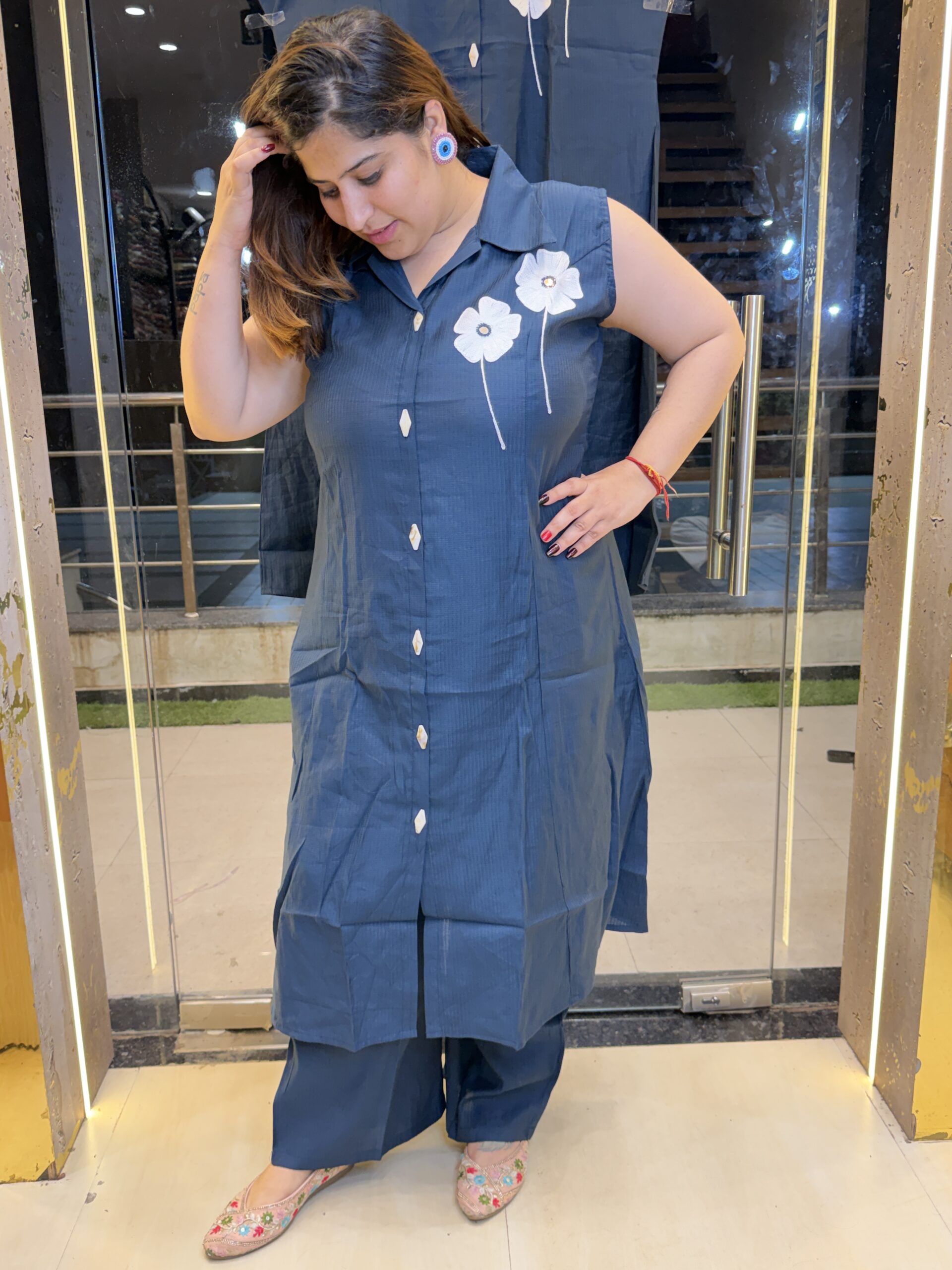 Blue A-Line co-ord Set (31)