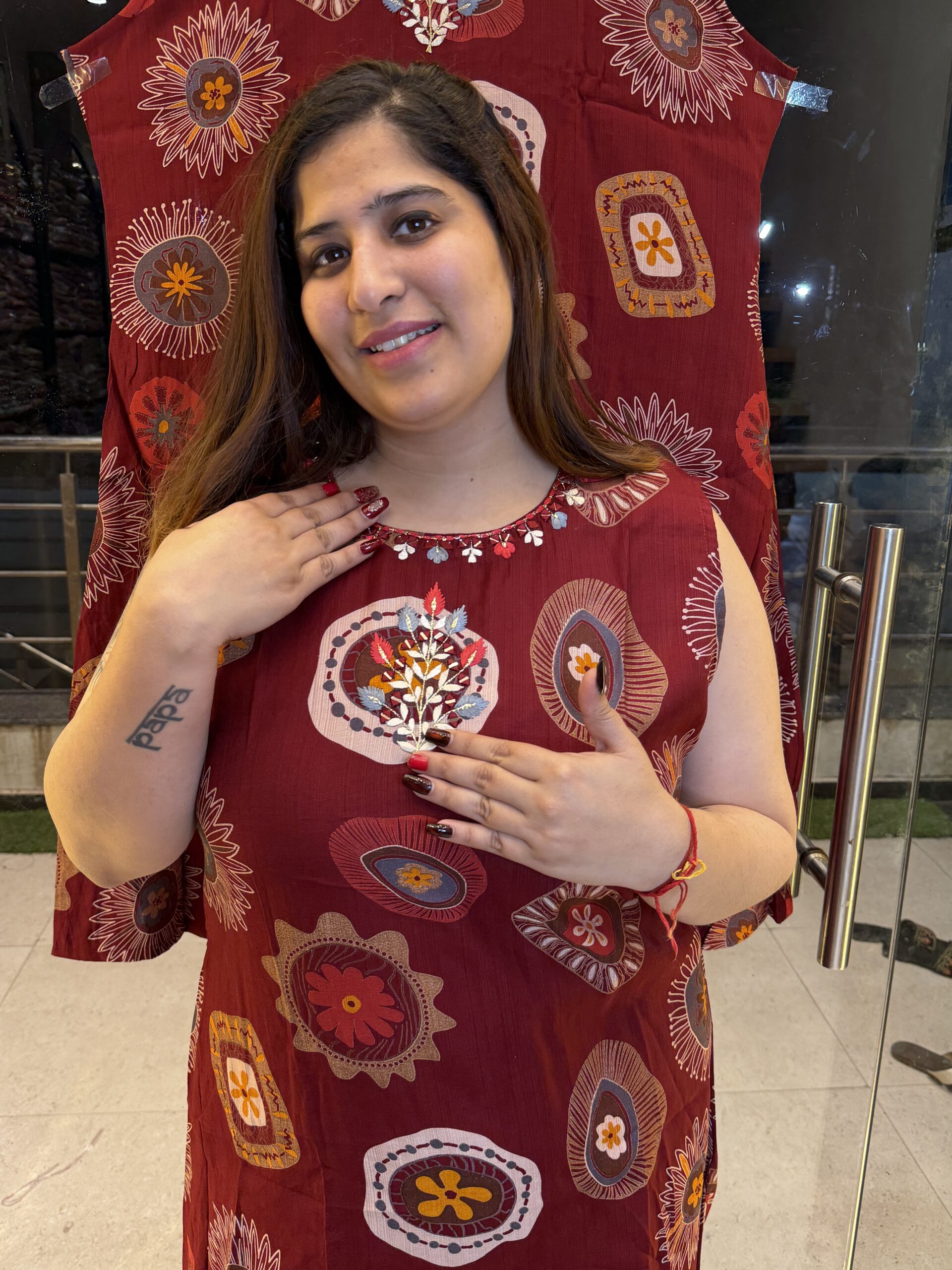 Maroon A-Line co-ord Set (32)