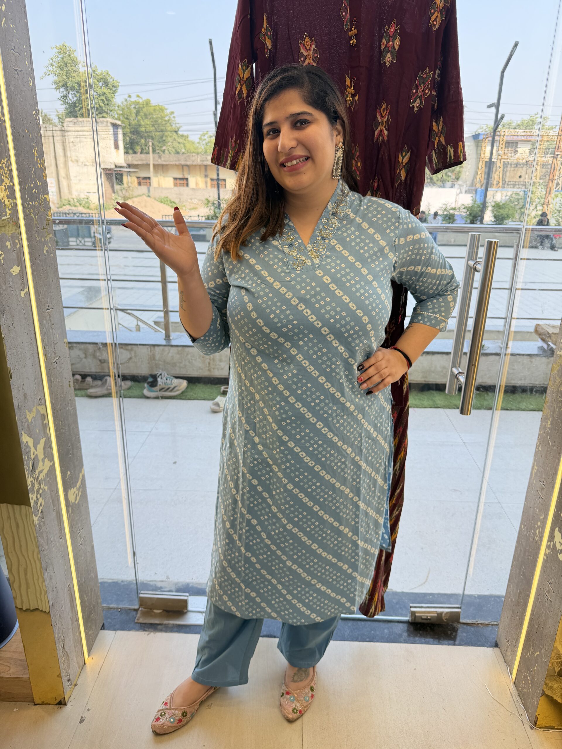 Pure Cotton Printed Kurti Paints Set 2Piece (53)