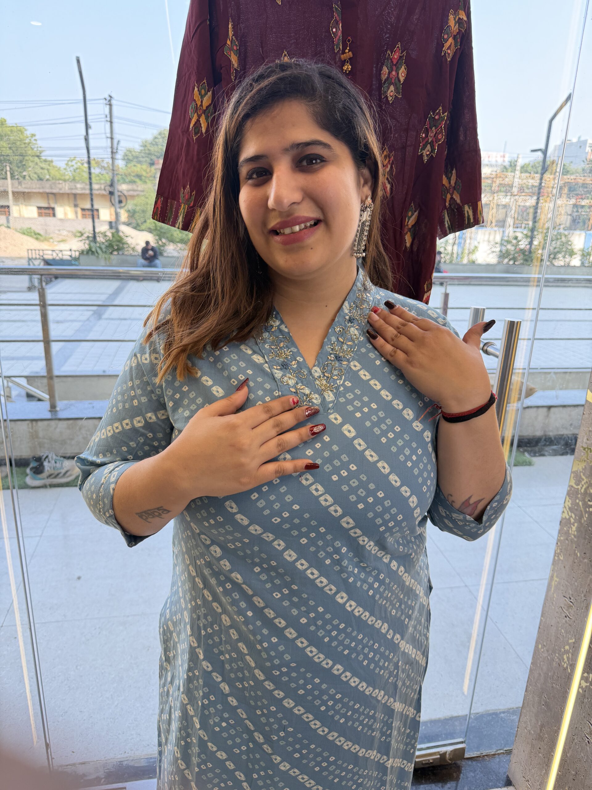 Pure Cotton Printed Kurti Paints Set 2Piece (53)