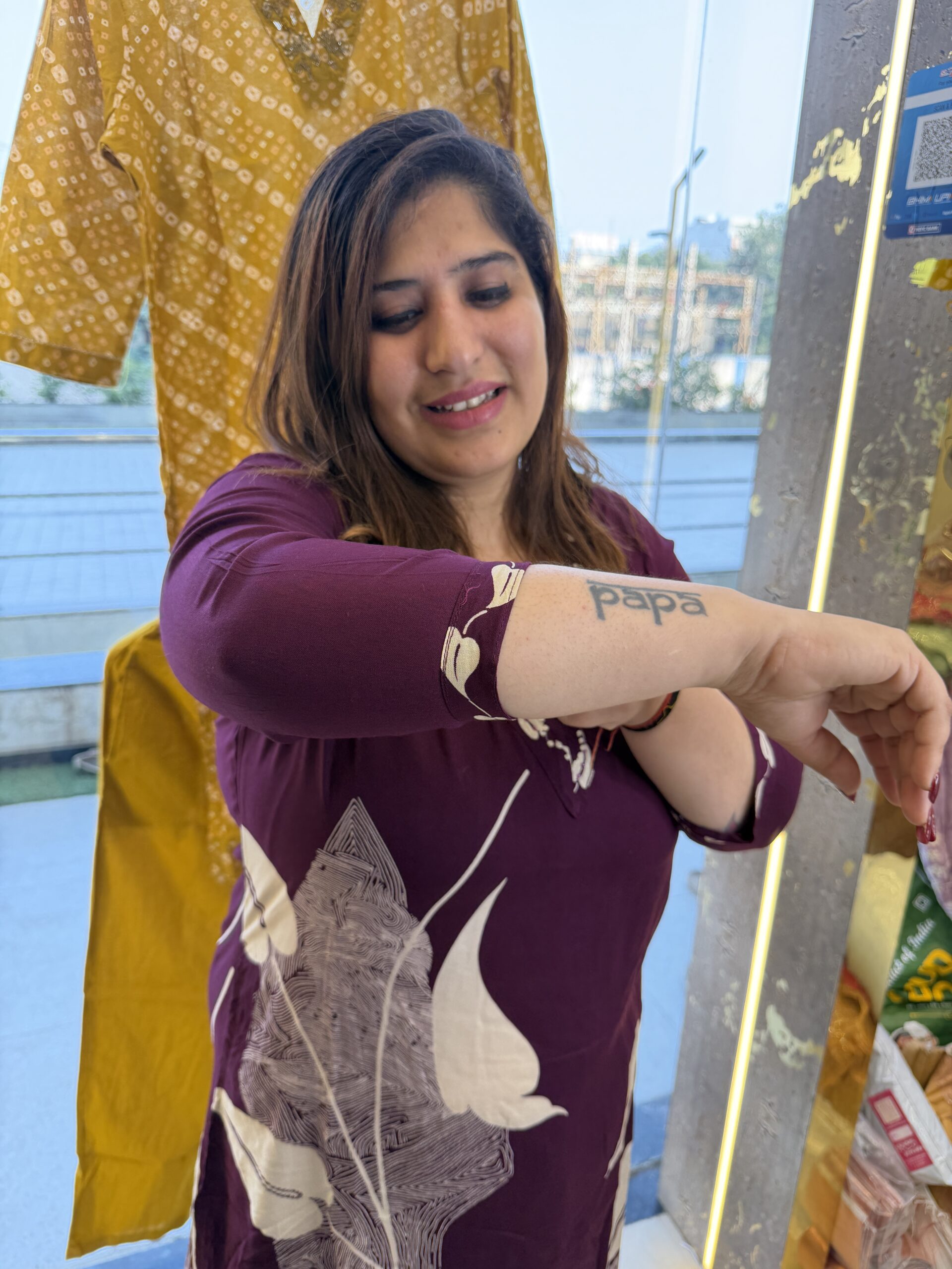 Pure Cotton Preamium Wine Colour Kurti Paints Set 2Piece (56) - Image 3