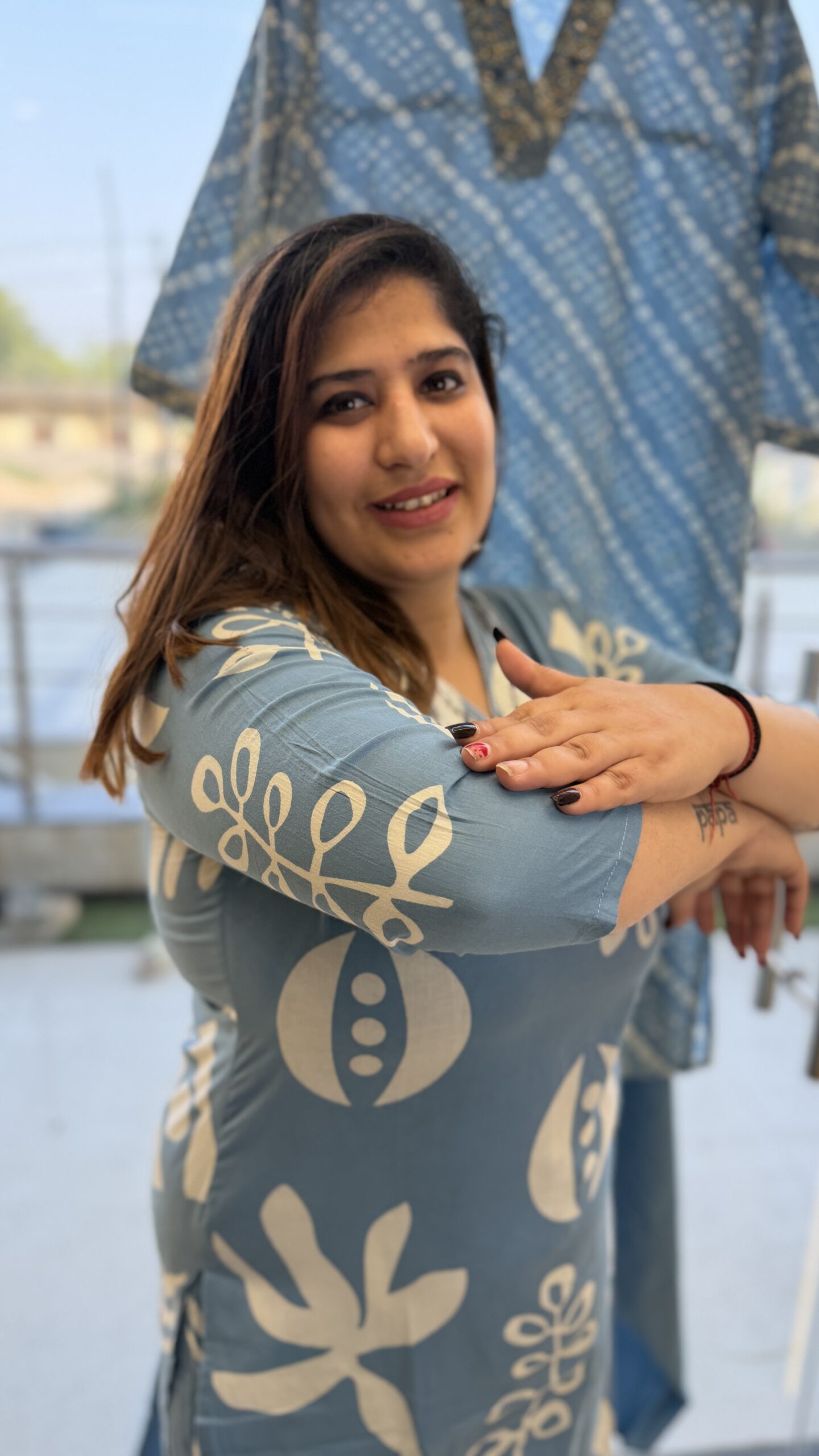 Pure Cotton Printed Kurti Paints Set 2Piece (54) - Image 2