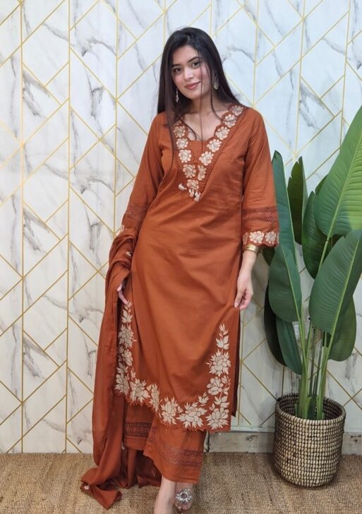 Pure Cotton Kurti Paints Set 3Piece (77)