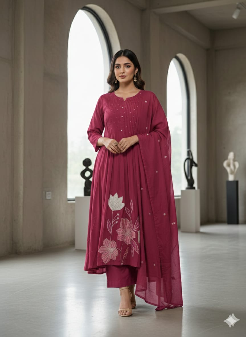 Pure Cotton Kurti Paints Set 3Piece (79)