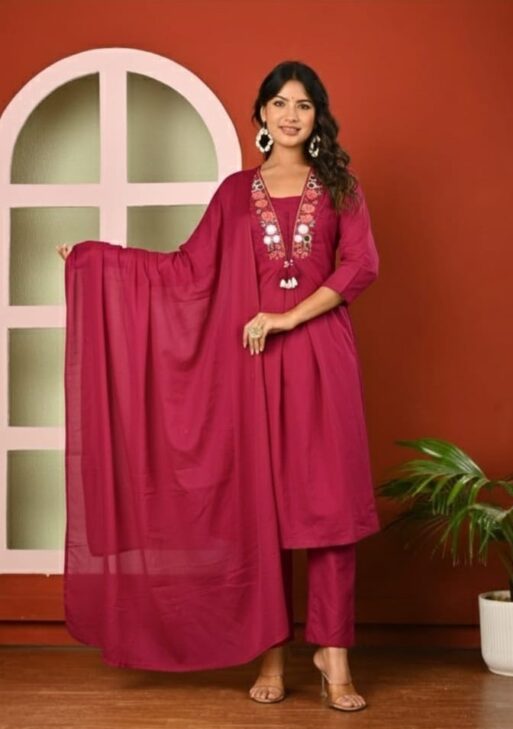 Pure Cotton Kurti Paints Set 3Piece (81)