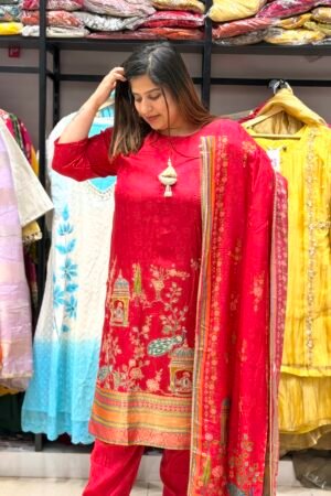 Heavy Crepe Straight Suit – Elegant Party Wear Collection