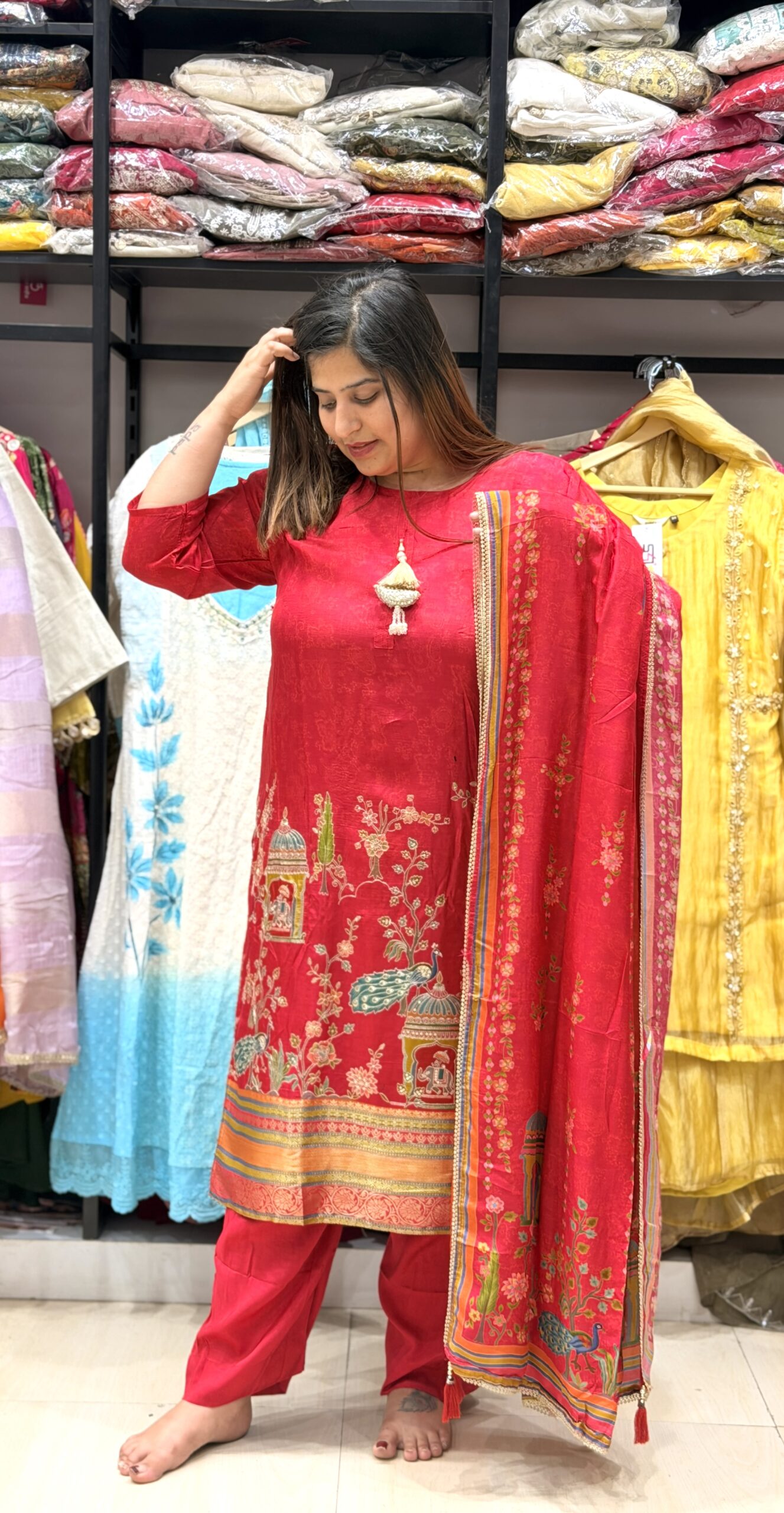 Heavy Crepe Straight Suit – Elegant Party Wear Collection