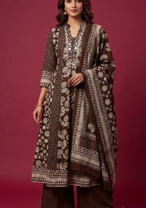Sienna Grace Cotton Kurta Palazzo Dupatta Set