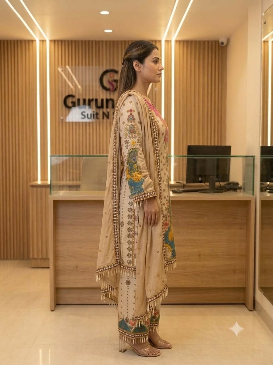 Women's Premium Crepe Digital Printed Kurta Pant with Designer Dupatta Set - Image 3