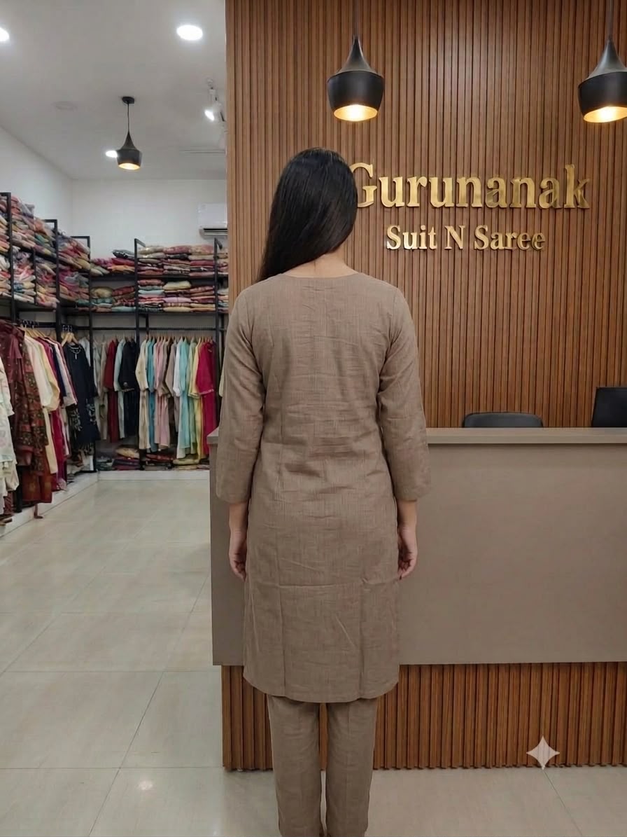 Women's Embroidered Co-Ord Kurta Pant Set - Image 2