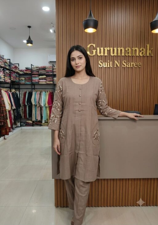 Women's Embroidered Co-Ord Kurta Pant Set