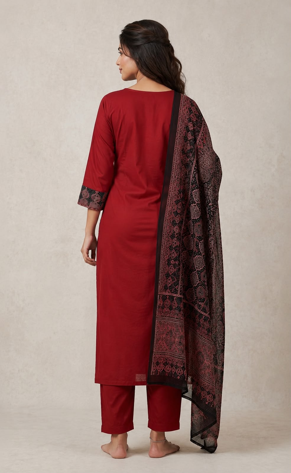 Women's Pure Cotton Printed Kurta Pant with Dupatta Set - Image 1