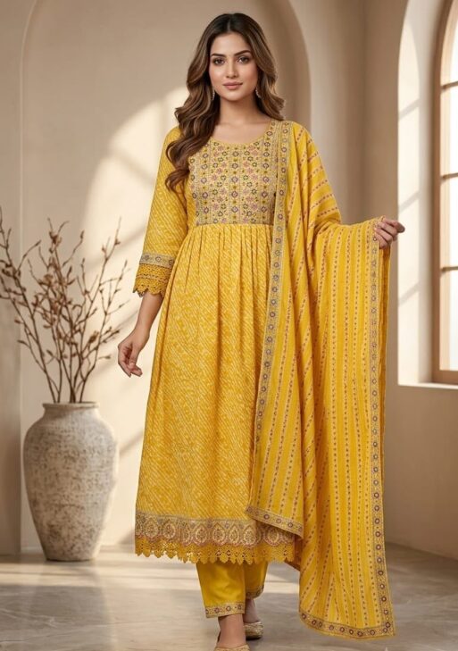 Women's Premium Mull Cotton Designer Suit Set