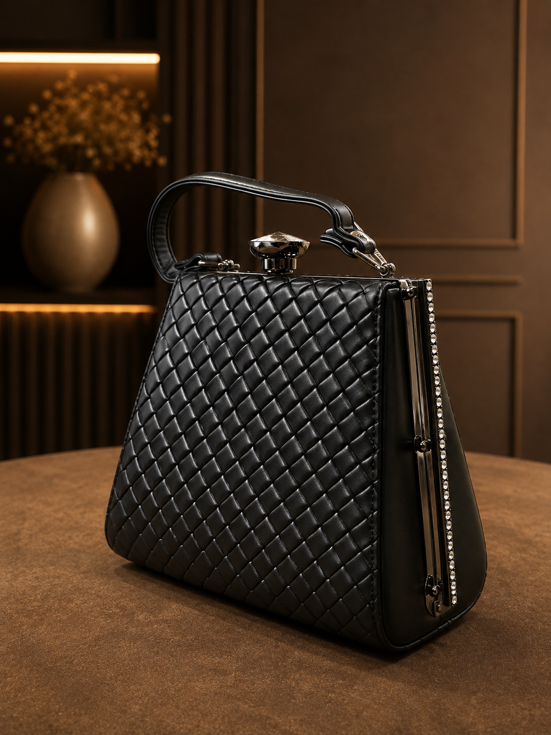 Sequence Premium Black Quilted Women's Handbag - Image 3
