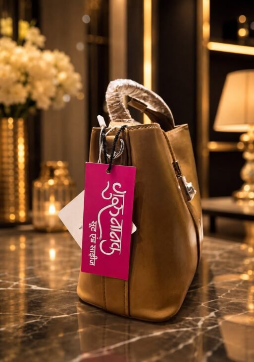Feivel Premium Tan Brown Structured Handbag for Women